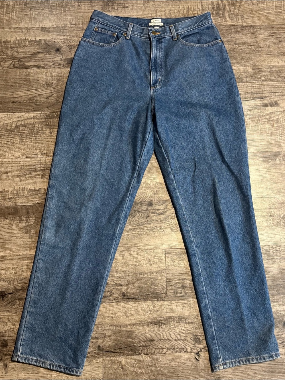 L.L. Bean Jeans Women’s 14 Blue Flannel Lined Original Fit/Relaxed